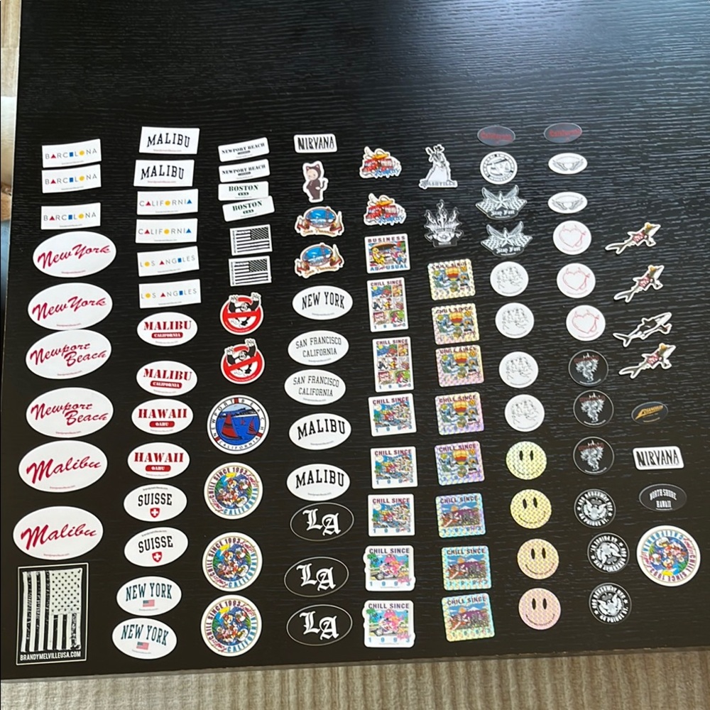 New Brandy Melville Sticker Assortment - 100 Stickers (Pack X)